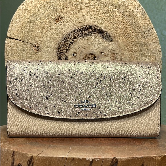 COACH SLIM ENVELOPE WALLET WITH STAR GLITTER - Picture 1 of 16
